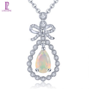 Lohaspie Jewelry Pure Silver 925 Original Pendant Natural Opal Pendant Birthday Gift For Women Gemstone Pendant Silver Opal Gemstone Pendant Natural Silver 925 Jewelry