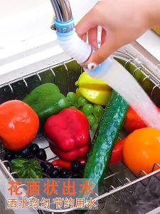 Đầu vòi tăng áp rửa chén bát xoay 360 độ chất liệu nhựa PVC có khóa cổ dê có đá lọc-Giúp Tiết Kiệm Nước-HAUSE