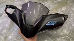 Bộ bợ cổ xám và Ốp chữ U đen nhám xe Airblade 2016 2017 2018 và 2019 (có bán lẻ từng món).