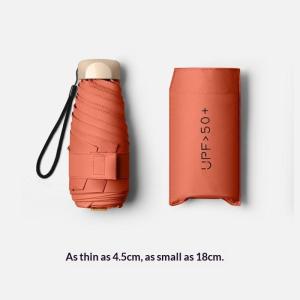 Ultra Compact Mini Foldable Umbrella UPF 50+ UV Protection Pocket Size Parasol for Women Girls Daily Use