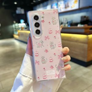 Fashionable Shell Pattern Mobile Phone Case Cute Butterfly Design for Samsung Z Fold6/5/4 Protective Cover Foldable Screen Anti-Fall