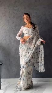 [Pre Order]Premium Georgette Saree (Ready To Wear Saree) ~ Delivery Lead Time : 10 days