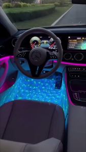 Đèn LED trang trí nội thất xe hơi 7 chế độ sáng Đèn LED gầm ghế ô tô cảm biến theo nhịp nhạc theo nhạc  có điều khiển từ xa