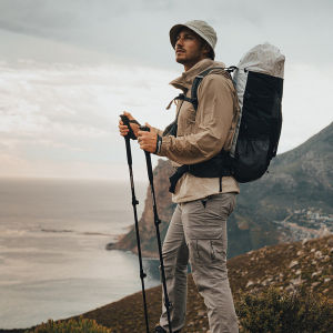 Naturehike ST03 Trekking Pole 7075 Aluminum Alloy Outer Lock 3-Section Telescopic Folding Pole Hiking Climbing Outdoor Walking Stick 1 Stick