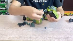 Đồ chơi lắp ráp 4 xe Khủng Long công trường kèm tovit