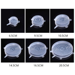 6pcs Silicone Covers Adaptable Silicone Lids Universal Dish Stretch Keeping Fresh Airtight Cover Silicone Food Lids For Kitchen
