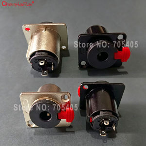 1/2PCS 6.35mm Stereo Female Jack Panel 3 Core A6.35K-W Socket For Cassis Microphone MIC Audio Cable Connector Terminal Guitar