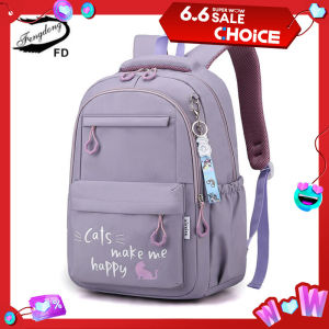 Fengdong Kawaii school Backpack for Girls cute School Bags Waterproof bookbag Teens College Student Large Travel Shoulder Bag