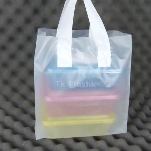 Soft Handle 20x30 Platik HD Dove isi 50 Kantong Bingkisan Snack / Tas Souvenir Ultah/Rice Bowl Thinwall