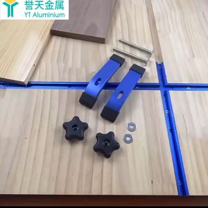 800mm Length T-track T-slot Miter Track Jig T Screw Fixture Slot 19x9.5mm M8 Nut Track Clamp Set for Table Saw Router Table Woodworking Tool
