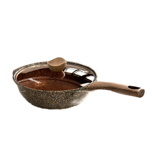 AMERCOOK | Granite Titanium Non-stick Flat Frying Pan Suitable for 1-2 People Induction Cooker Friendly