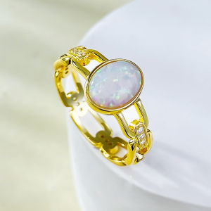 Deluxe Moonstone Ring: A Stunning S925 Silver Plated Wedding Gift