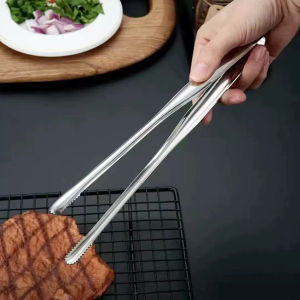 MaxPlus Stainless Steel Barbecue Clip Food Tongs Long-handled Outdoor Grilling Steak Clamp Baking BBQ Tool