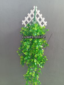 daun ivy dan pot wajik artificial plastik hiasan dinding