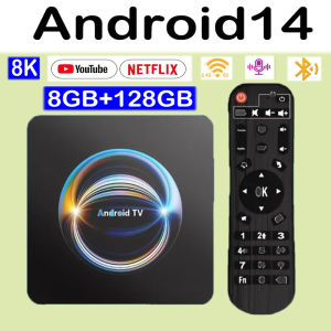 Android 14 X66  Smart TV Box HDR10+ Dual Wifi BT5.4 8K Video Rom 64GB 128GB Set Top Box Media Player with Google Voice Assistant