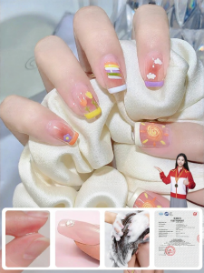 CHUBEISHI | Children Red Holiday Nail Tips