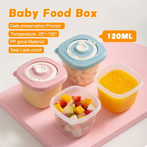 Baby Food Container Air Tight Snack Storage Box 4oz Infant Food Storage Organizer Freezer Microwave Anti-Leak (BPA FREE) Kotak Makanan Bayi 婴儿辅食盒