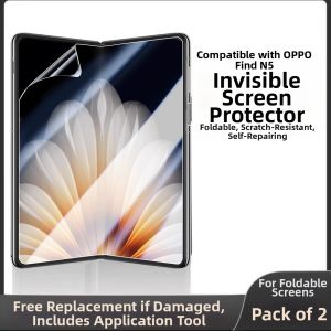 CHECKON | Ultra Corning Glass Tempered Screen Protector for OPPO Find N5 Foldable Phone Full Adhesive Coverage Water-Resistant Inner and Outer Screen Protection Film