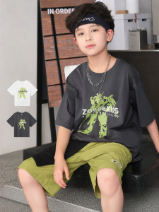 zosee | Áo Thun T-Shirt Dáng Mech Cho Bé Trai Tay Ngắn Cảm Giác Mát Lạnh