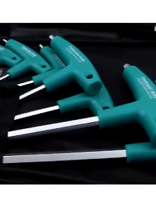 5pcs T-Handle Hex Wrench Set 2.5-6mm CR-V Allen Key for Bicycle Repair Tools Heat Treated