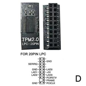 14 Pin LPC MSI Interface TPM2.0 Security Module Supports Multi Brand Motherboards 12/14/18/20Pins
