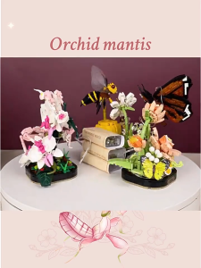 LOZ IDEAS 4117 / 4118 / 4119 Insect Set Gift Box LED Light Bouquet Decoration Building Brick Toy Boy Girl