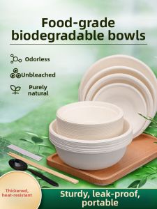 YINGXIKE | Disposable For Home and Business Use Picnic Ready Biodegradable Food Grade Paper Bowls