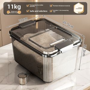 New 2025 Home Use Food Grade Rice Storage Box Sealed Anti-Cricket Moisture Proof Flour Storage Jar Nordic Style Plastic Material