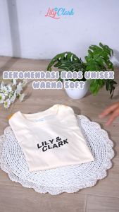 Lily And Clark Kaos Anak Laki-Laki Terlucu Warna Cream Salur Abu KLC30