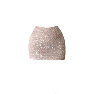 Hela Plus Size Womens Fashion Suit Sleeveless Bodycon Dress with Sequin Detailing Short Skirt Set for Spring and Summer