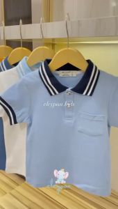 Polo Shirt Anak Laki Laki Import Baju Kerah Garis Pakaian CasuaL Polos Anak Cowok