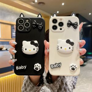 for Honor X9 X9A X6 X8 X8A X7 X7a 50 90 Lite 70 Magic 5 4 Pro X5 Plus X50 Cartoon 3D Kitty Ear Soft Phone Case
