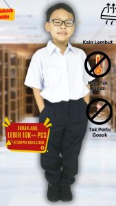 CY 346SR [ WHITE ] KEMEJA BAJU KOSHIBO SEKOLAH RENDAH SCHOOL LENGAN PANJANG / BAJU PUTIH SEKOLAH/ Seluar Panjang Sekolah