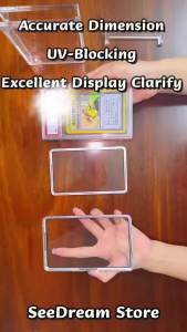 Magnetic Acrylic Card Slab Display Case 35pt Clear Graded Card Stand Holder with Protective Cover Desk Showcase for Collectors