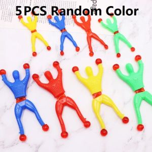 5Pcs/set 8.5cm Sticky Toy Window Men With Sticky Hand 3 Toys Color And Years Over Plastic Suitable Feet For Children