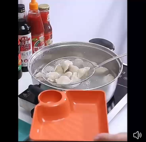 Piring Makan Tempat Saus Kecap Piring Snack Bpa Free Piring Jerami Persegi Piring Makan Serbaguna 2IN1