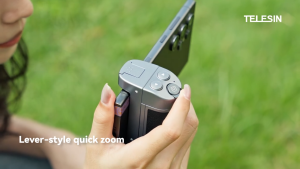 TELESIN Bluetooth Remote Control Phone Holder Camera Grip Selfie Stick for Mobile Smartphone