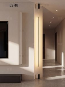 LSHE | Sleek Full Copper Minimalist LED Floor Lamp