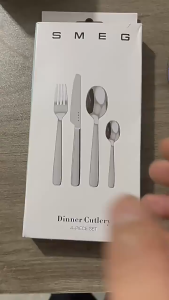 Dining knife fork and spoon set - four-piece set of knives forks and spoons - stainless steel 4-piece set