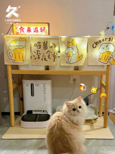 Thickened Cartoon Cat Door Curtain Pet Doggie Dining Hall Decorative Privacy Curtain Wear Resistant Anti Scratch Cat Nest Door Curtain