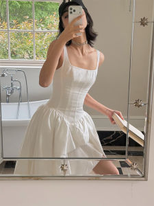 Elegant and Slim French Style Strap Dress