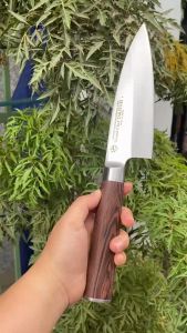 Dao làm cá thịt Deba Nhật dài 35cm lưỡi dày 5li bản bầu sắc bén cán gỗ không thấm nước - Dao làm bếp