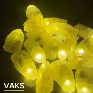Combo 10 Đèn LED viên đạn nhựa đục màu VÀNG NHẠT ko chớp - Trang trí tiệc tùng đèn trung thubong bóng