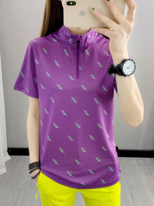 เสื้อยืดแขนสั้นผู้หญิงแห้งเร็วสำหรับกลางแจ้ง น้ำหนักเบา ระบายอากาศได้ดี สำหรับวิ่ง ออกกำลังกาย ปีนเขา ปีนเขา ปั่นจักรยาน ฤดูร้อน เสื้อยืดผู้หญิง