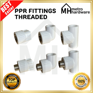 PPR White Fittings 1/2” (20mm) Elbow Coupling Tee Male / Female Threaded 304 Stainless Adapter SOLD PER PIECE