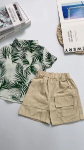 Setelan Anak Bayi Laki-laki Musim Panas: Kaos & Baju Lengan Pendek