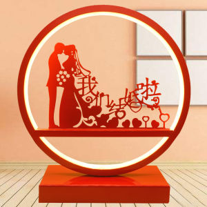 Wedding Lamp Wedding Room Bedside Wedding Lamp Bedroom Bride Dowry Long Bright Lamp Red Wedding Gift Dowry Gift