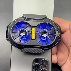 STTKGZD | Dual Fan Phone Cooler Semiconductor Radiator Plug-in Rechargeable Fast Cool Down Solve Phone Overheating For Gaming Live Stream