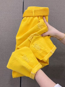 Quần Jeans Denim Cạp Cao Phong Cách Hàn Quốc Mùa Xuân Mùa Hè Quần Thường Ngày Cho Nữ Quần Ống Thẳng Có Lỗ Xẻ Quần Harajuku Thời Trang