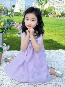 Váy Công Chúa Không Tay Mùa Hè Cho Bé Gái Váy Vest Dây Váy Công Chúa Cho Trẻ Em Váy Lưới Ngọt Ngào Quần Áo Mùa Hè Cho Trẻ Em